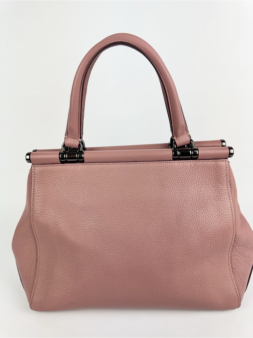 Coach Grace Satchel Mauve Pink Leather Top-Handle Satchel Crossbody - Picture 2 of 10